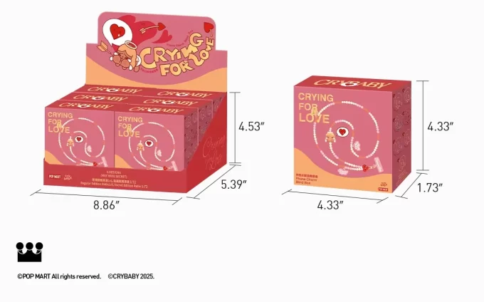 CRYBABY Crying For Love Series-Phone Charm Blind Box