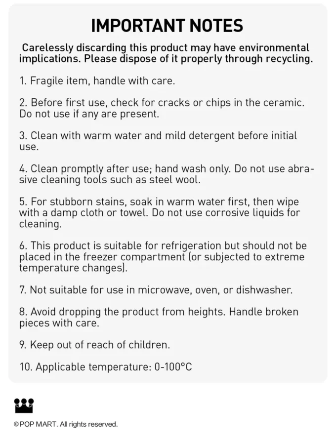 CRYBABY Sad Club Series-Ceramic Cup (Golden)