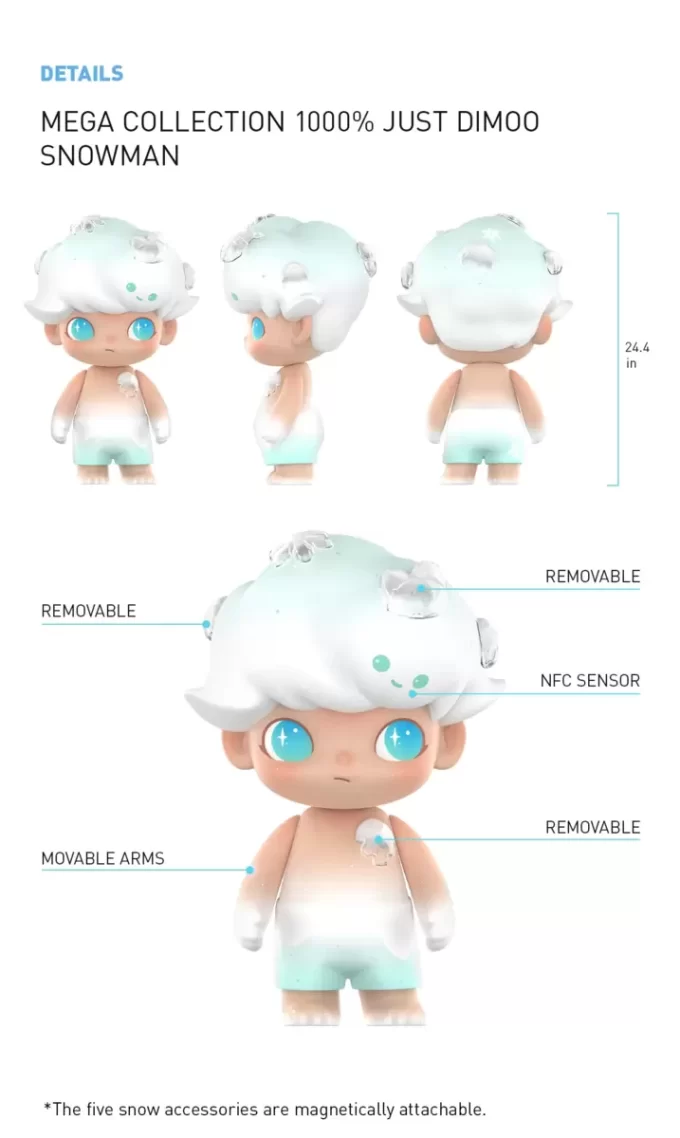 MEGA COLLECTION 1000% JUST DIMOO Snowman