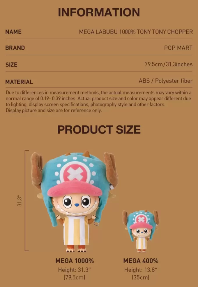 [Scan To Buy] MEGA LABUBU 1000% TONY TONY CHOPPER