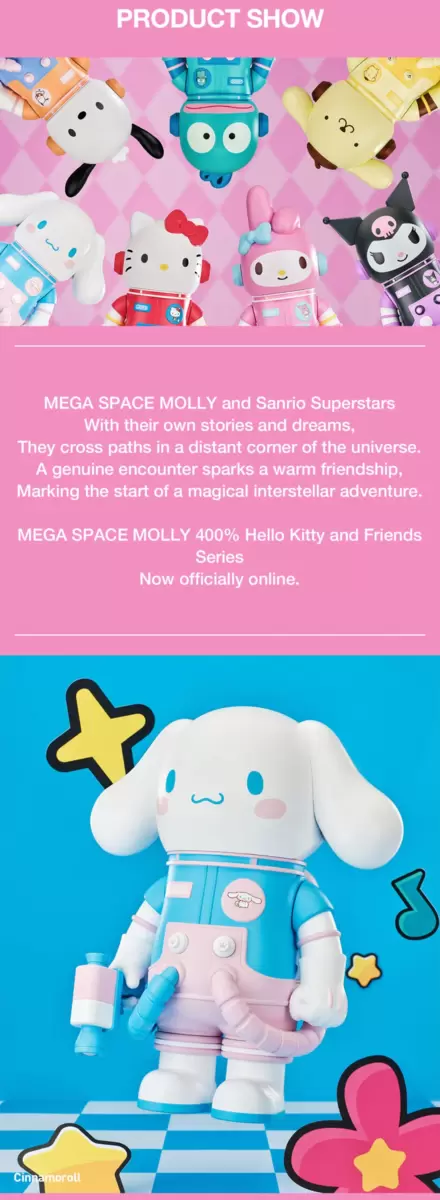 MEGA SPACE MOLLY 400% Hello Kitty And Friends Series MEGA SPACE MOLLY 400% Hello Kitty And Friends Series