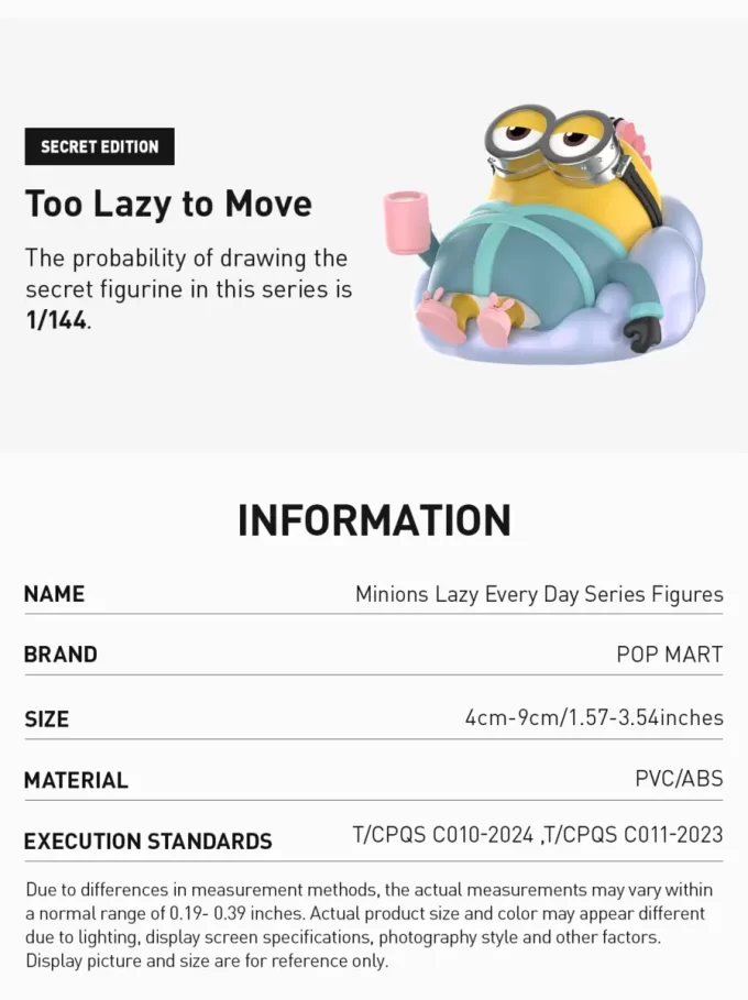 Minions Lazy Every Day Series Figures