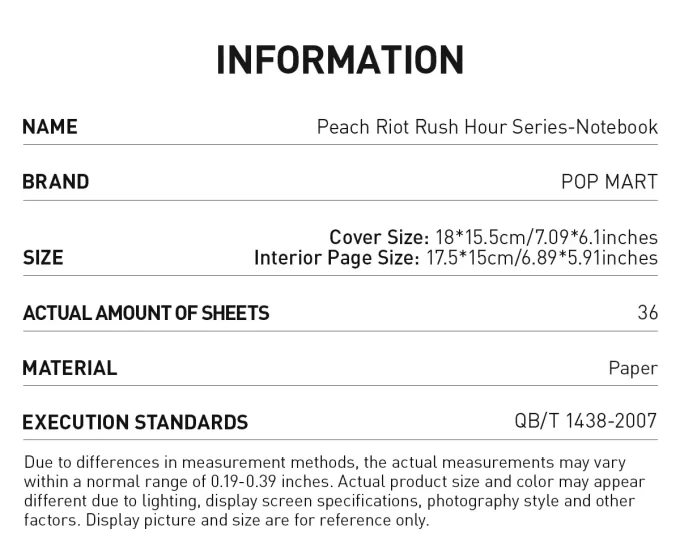 Peach Riot Rush Hour Series-Notebook