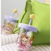 POP BEAN Pajama Party Double Layered Shaking Straw Cup