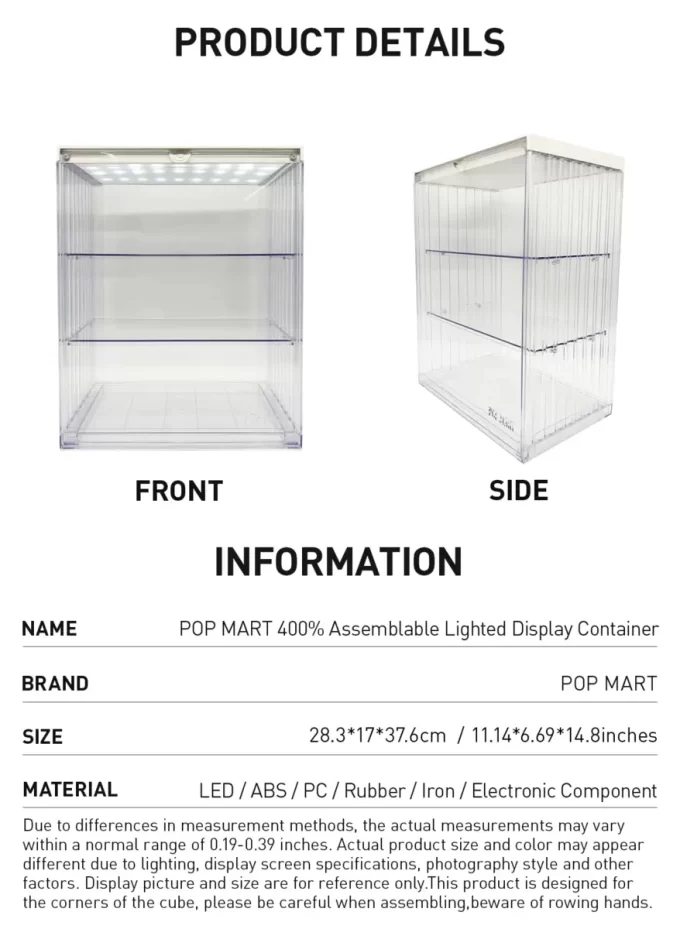 POP MART 400% Assemblable Lighted Display Container POP MART 400% Assemblable Lighted Display Container