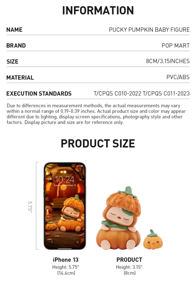PUCKY Pumpkin Baby Figure