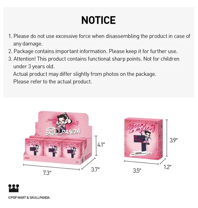 SKULLPANDA CHEERS TO MYSELF SERIES-Badge Pendant Blind Box