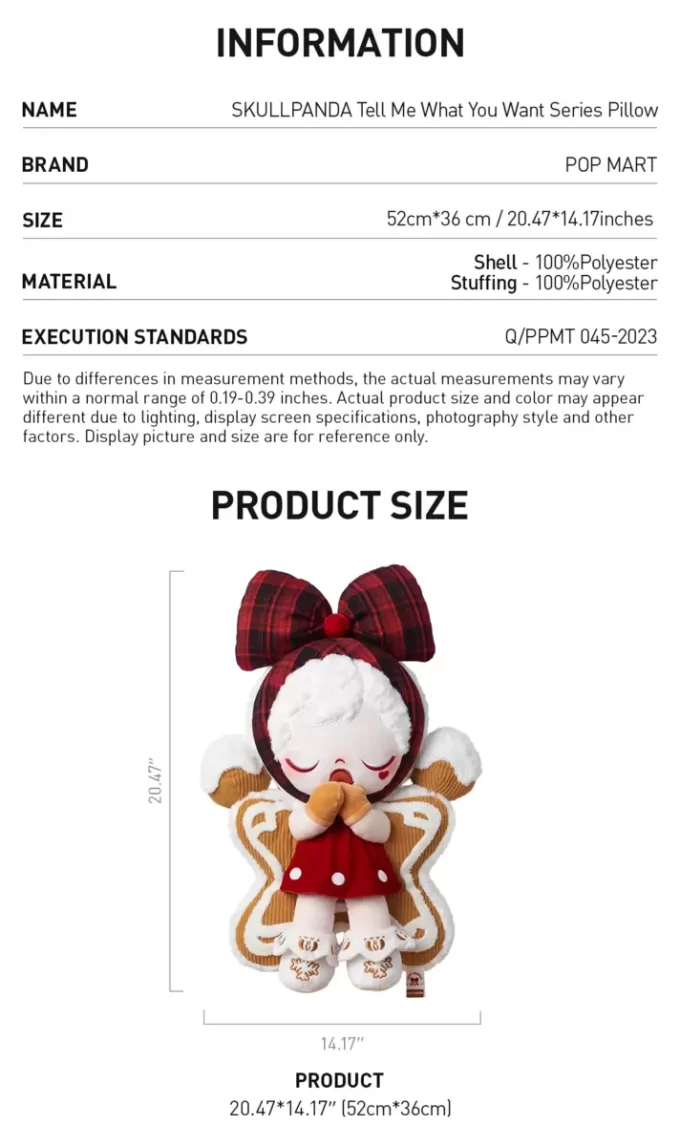 SKULLPANDA Tell Me What You Want Series Pillow