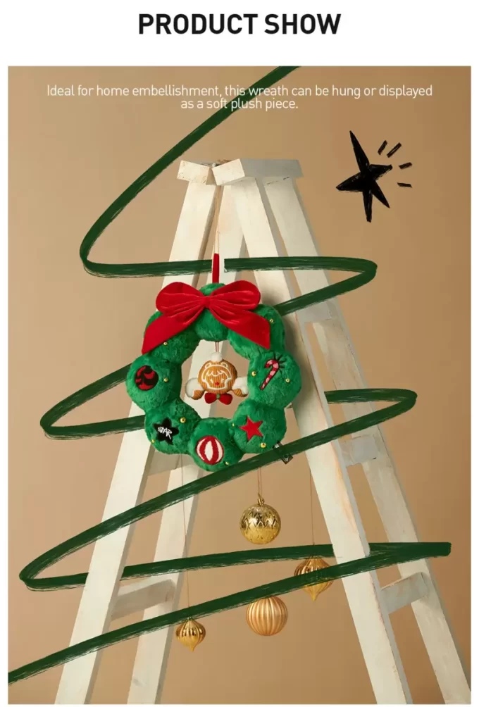 SKULLPANDA Tell Me What You Want Series Plush Wreath Pendant