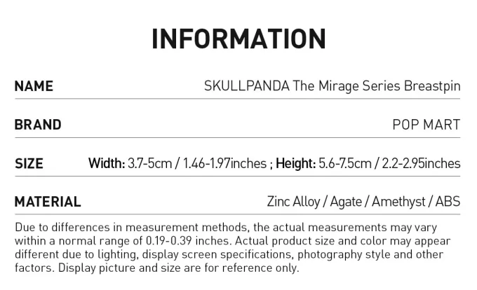 SKULLPANDA The Mirage Series Breastpin