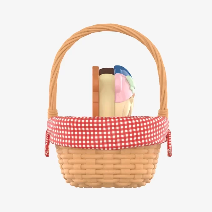 Sweet Bean Cookie Basket Figurine