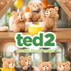 Ted2 Teddy Bear Action Plush Pendant