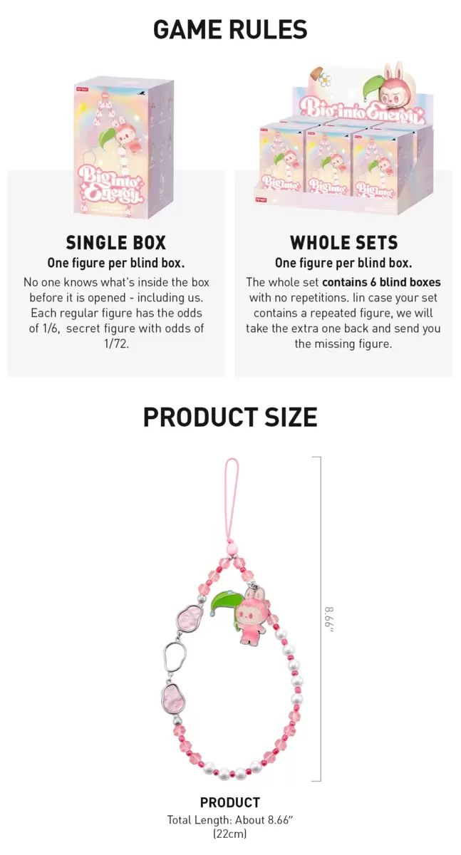 THE MONSTERS Big Into Energy Series-Phone Charm Blind Box THE MONSTERS Big Into Energy Series-Phone Charm Blind Box