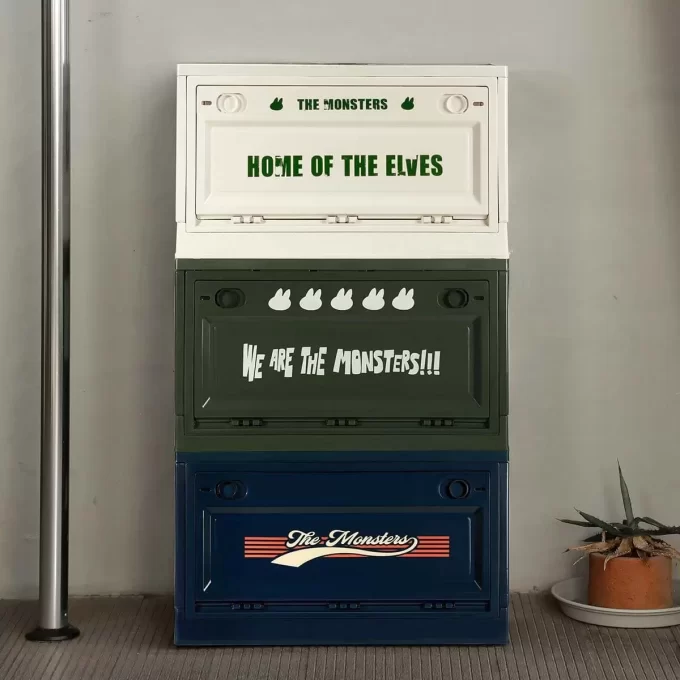 THE MONSTERS Home Of The Elves Series-Storage Box(White & Green & Blue)
