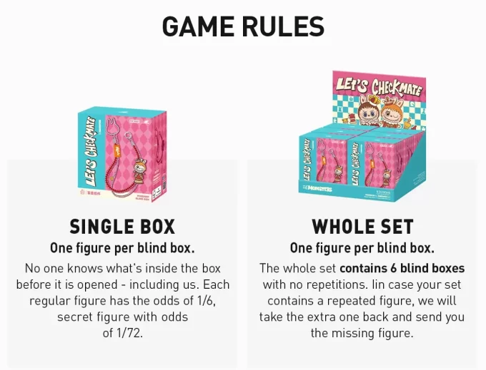 THE MONSTERS Let’s Checkmate Series-Pendant Blind Box