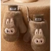 Warm Fluffy Holiday Series- LABUBU Plush Gloves