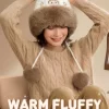 Warm Fluffy Holiday Series- LABUBU Plush Hat