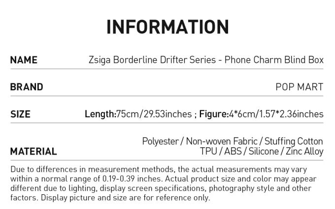 Zsiga Borderline Drifter Series-Phone Charm Blind Box